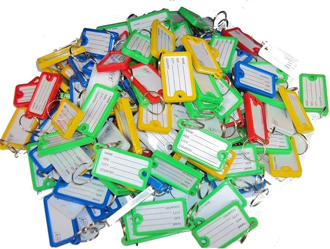 10X Plastic Key Tags