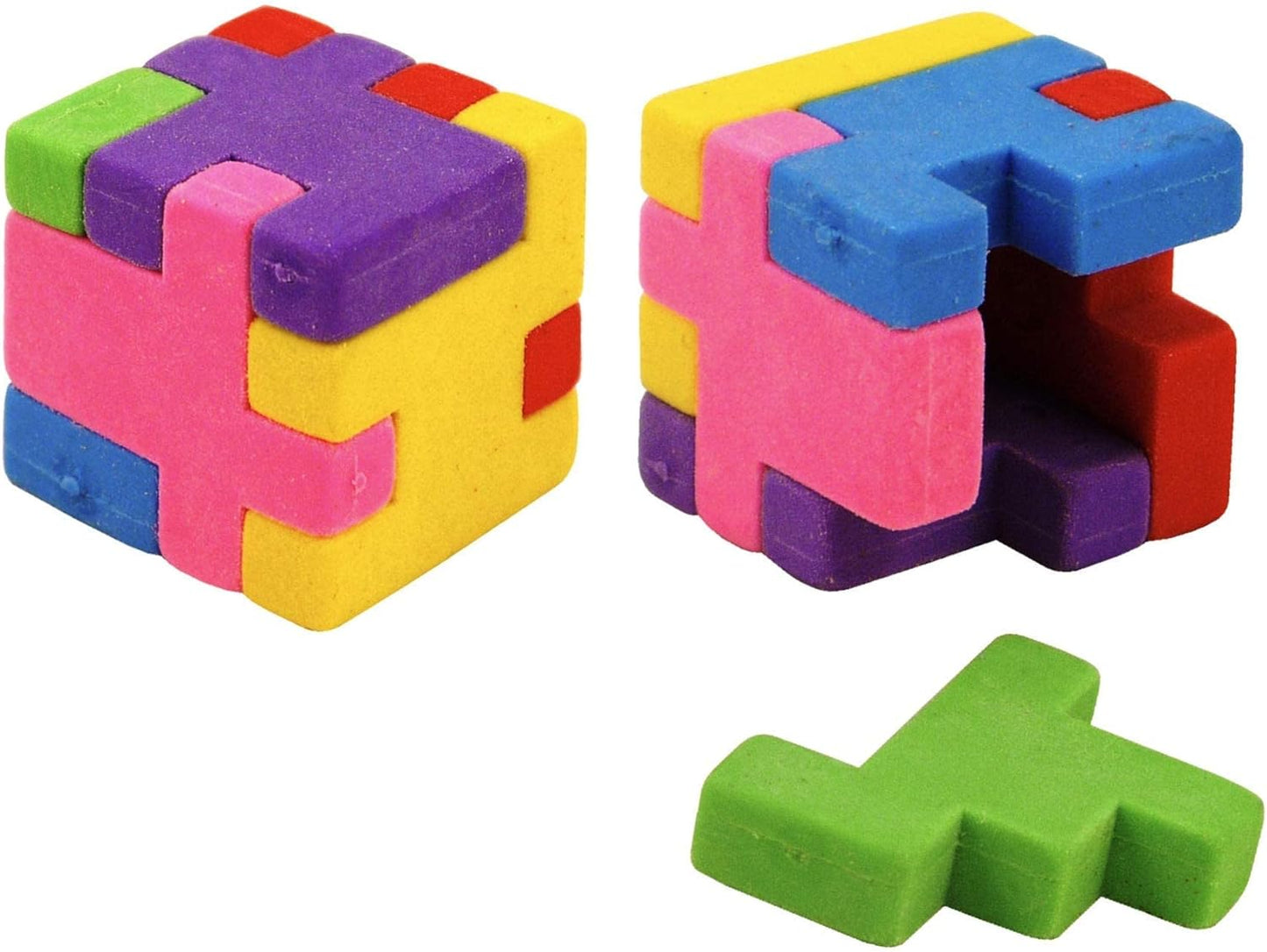 24 Cube Rubber Puzzles Erasers