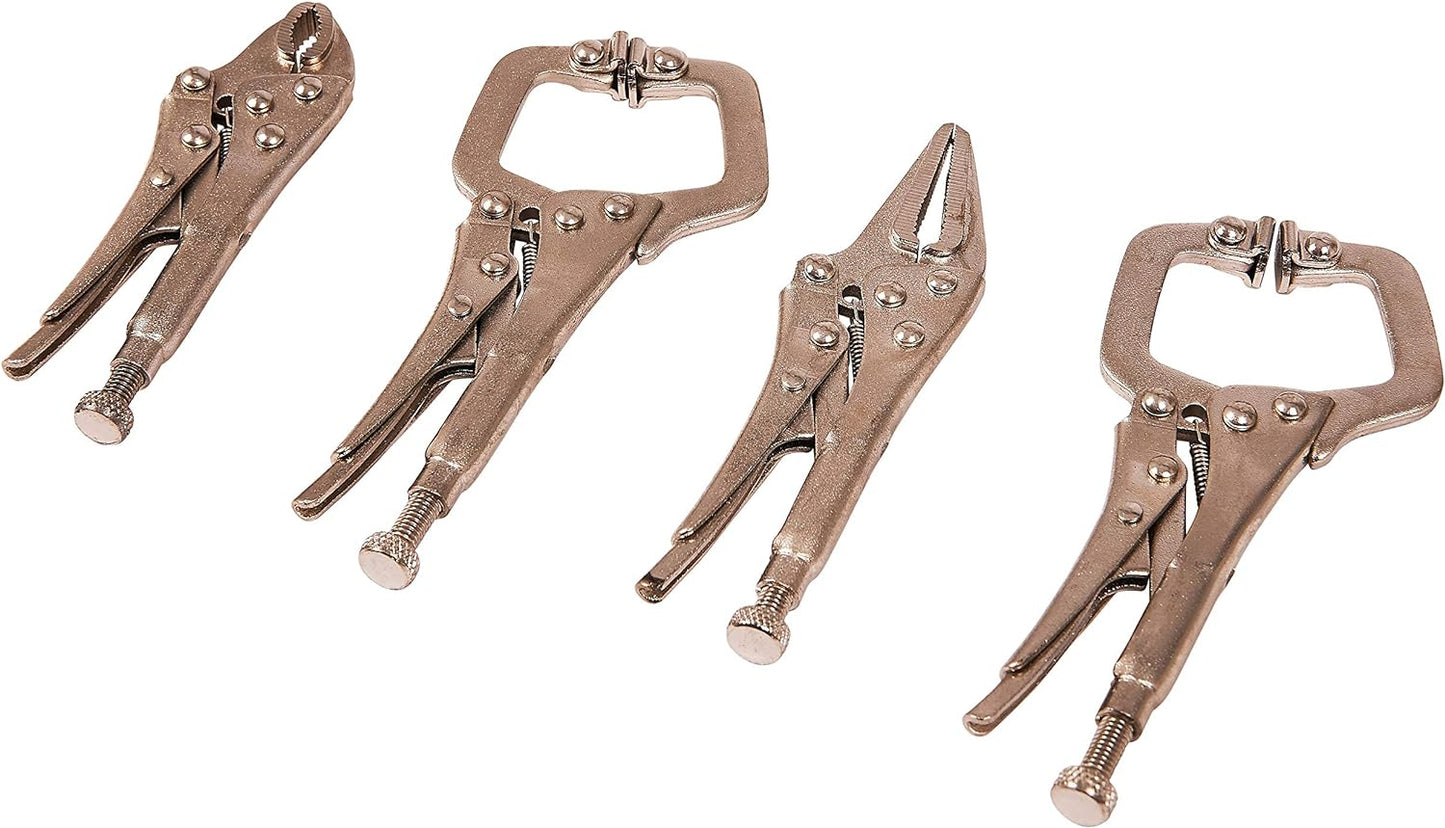 Amtech C1660 Mini Locking Plier Set, 4-Piece