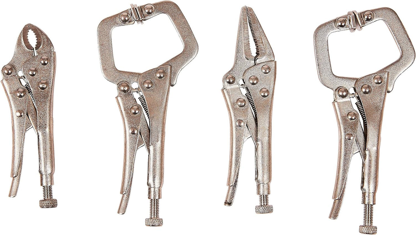 Amtech C1660 Mini Locking Plier Set, 4-Piece