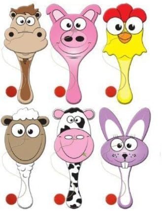 6 Wooden Farm Animal Biff Bats