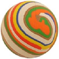 4 x Stripy Pattern Hard Sponge Rubber Hi-Bounce Ball