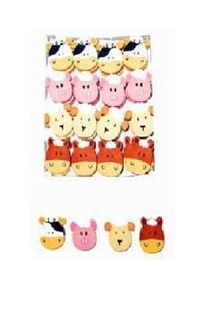 12 Farm Animal Erasers