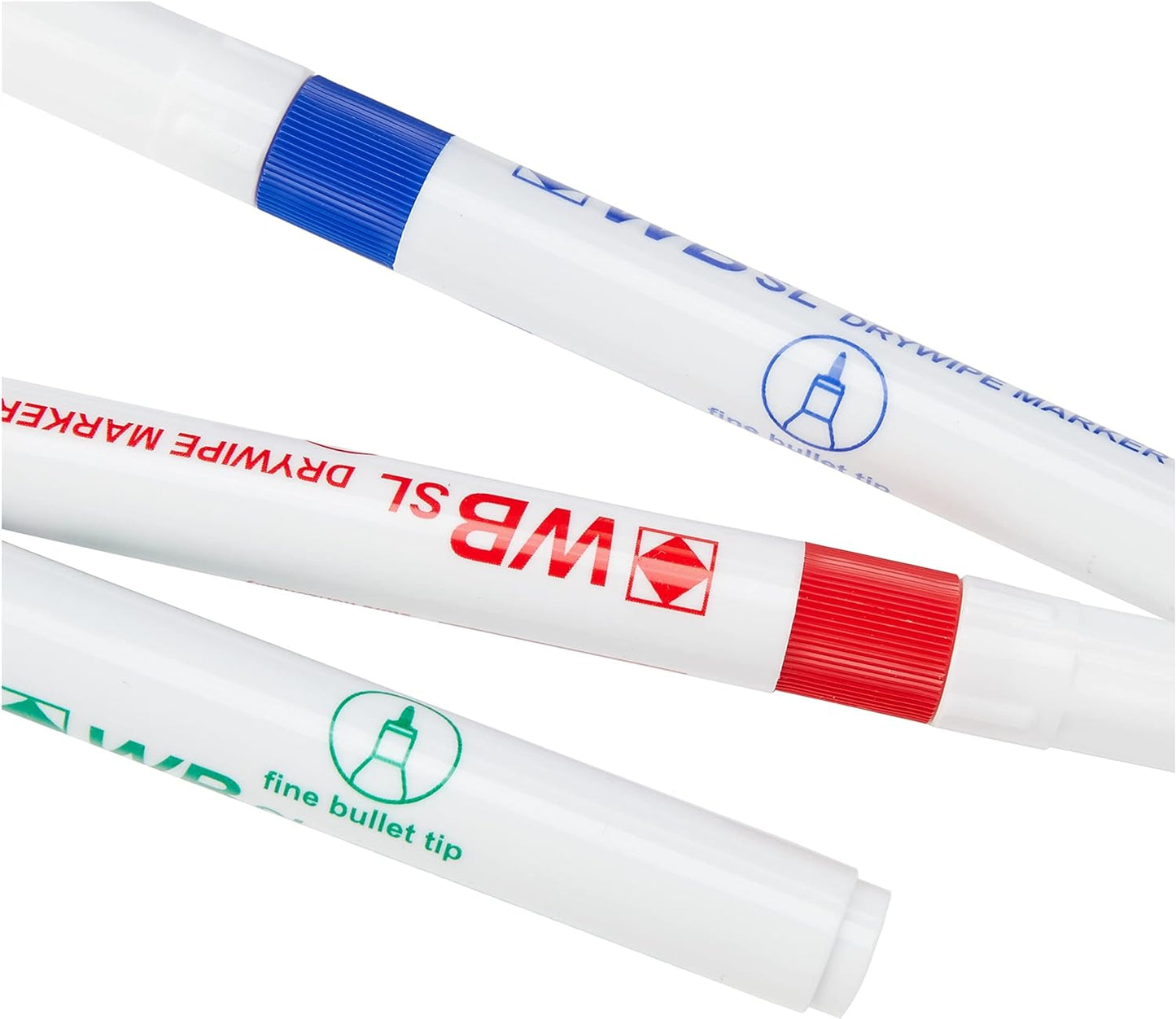 WB SL Dry Wipe Marker with Fine Bullet Tip - Assorted (Pack of 4)