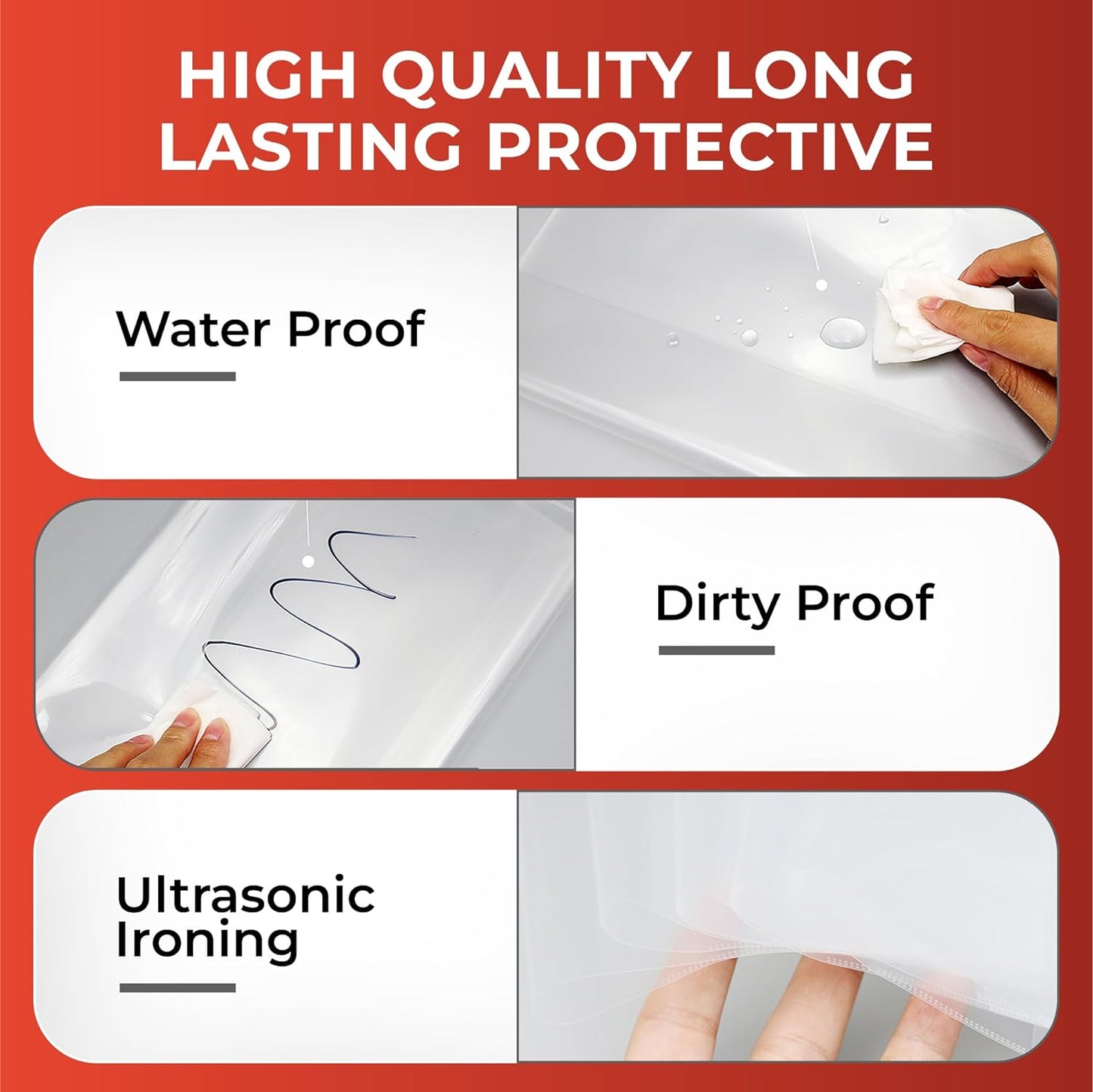Pack of 10 A4 Clear Exercise Book Covers