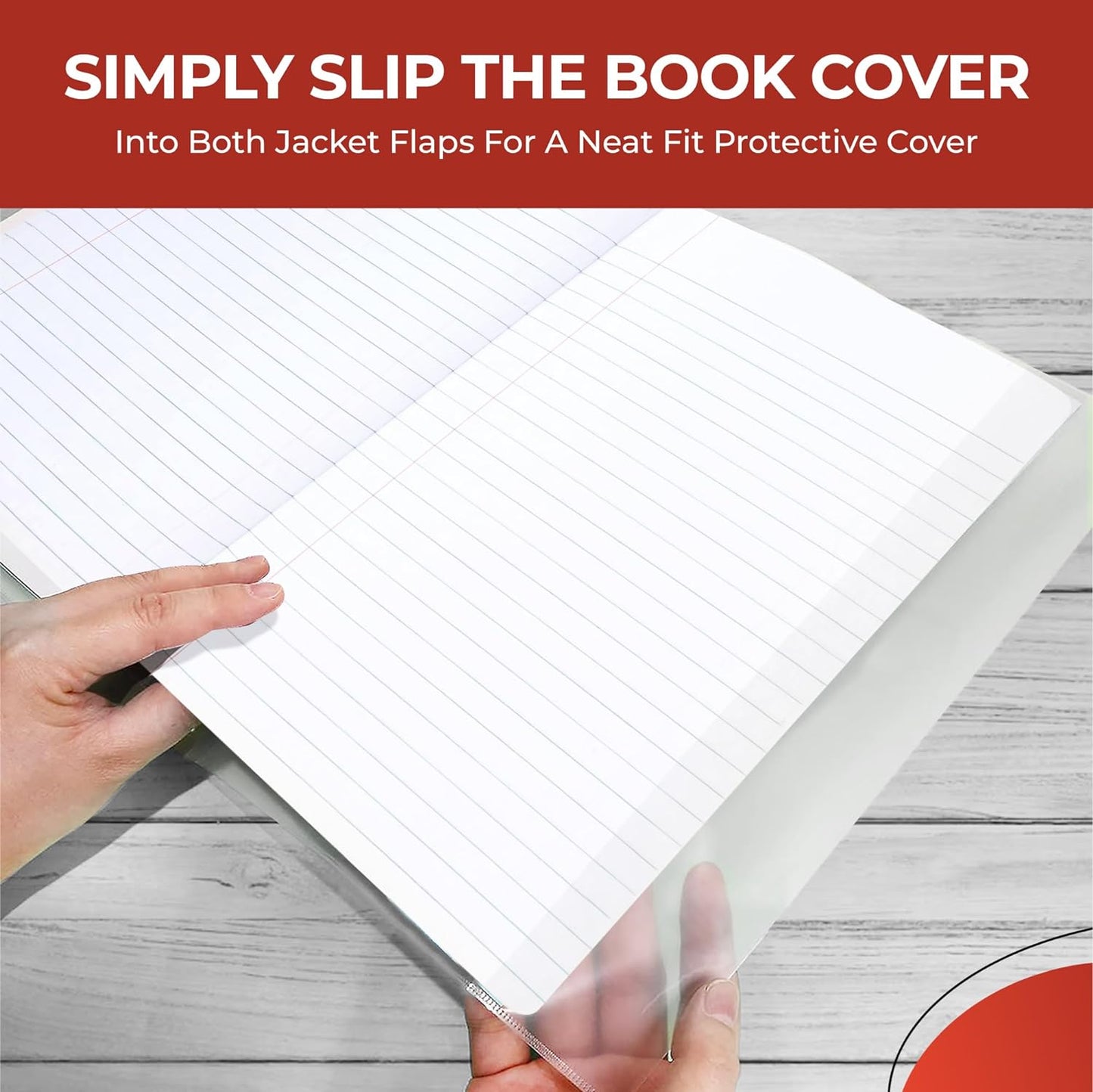 Pack of 10 A4 Clear Exercise Book Covers