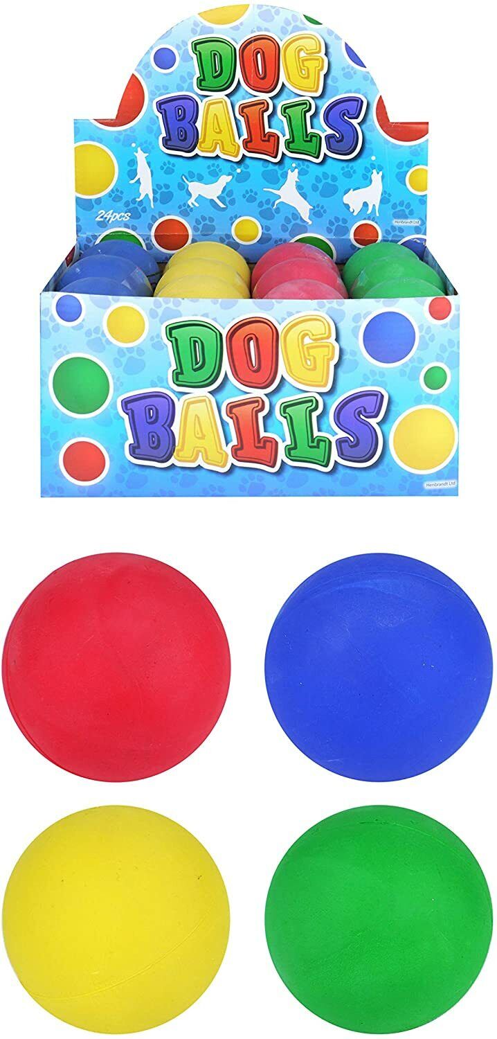 4 x Hard Rubber Dog Balls- Fetch Toys(T01 011)