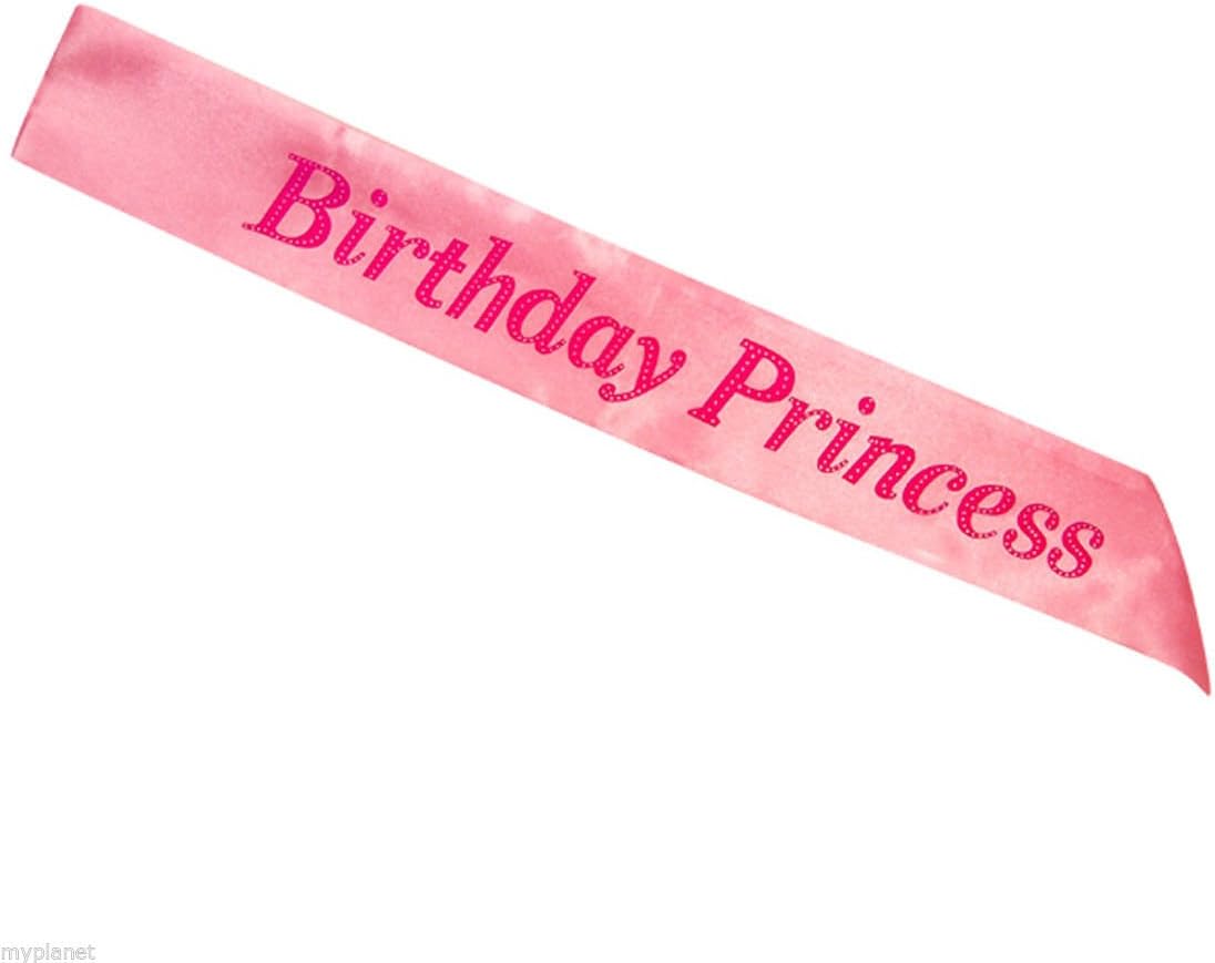 Pink Birthday Princess Sash