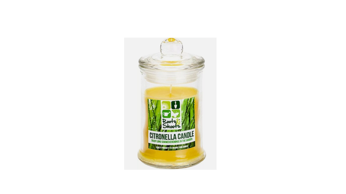 1 Citronella Candle in Glass Jar Indoor / Outdoor Use 17 Hours Burn Time