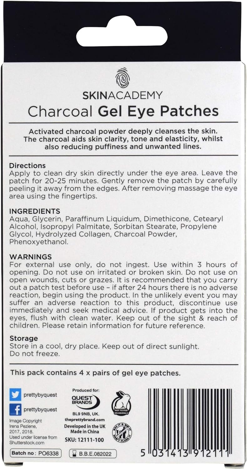 Charcoal GEL EYE PATCHES - Anti Wrinkle | 4 Treatments