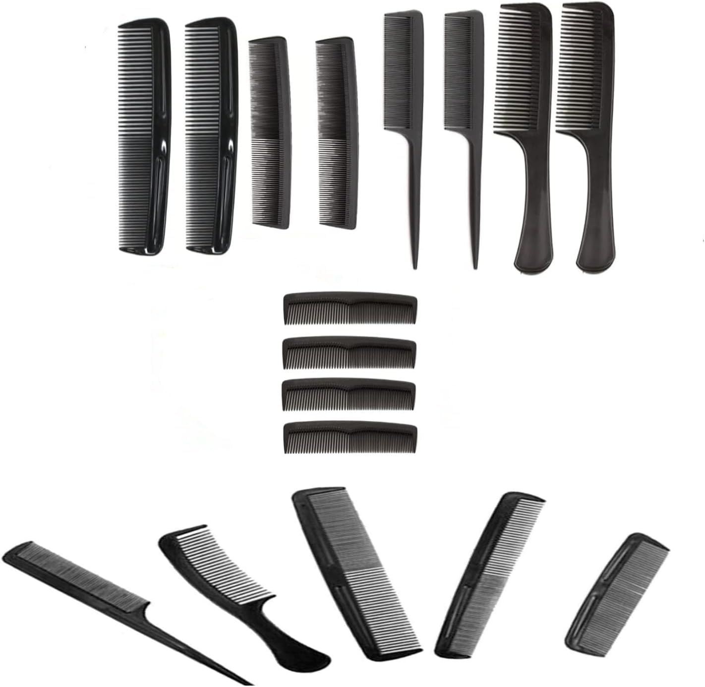 12 pcs Assorted Hair Styling Comb Set Professional Brush Barbers Set