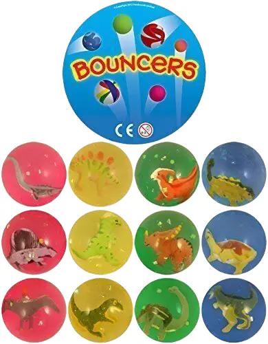 12 X Dinosaur Bouncy Bounce Jet Ball