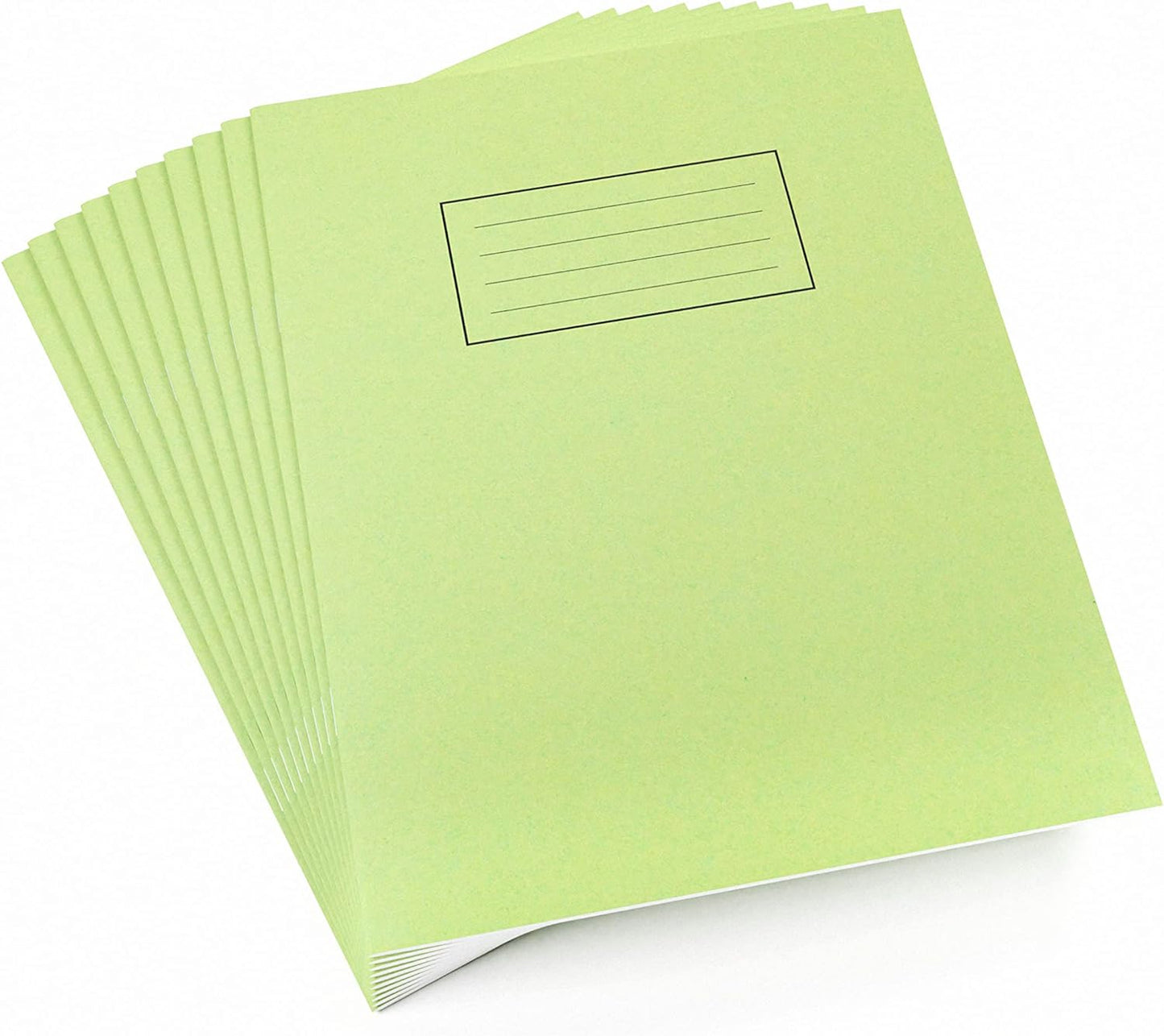 Exercise Book Ruled 229x178mm Green (Pack of 10)