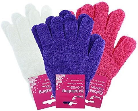 1 Pair of Exfoliating Bath Gloves - One Size