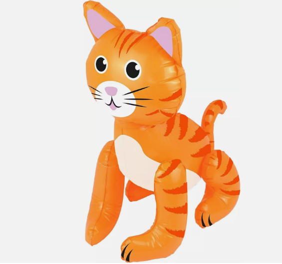 53cm Inflatable Ginger Cat Blow Up Pool Toy Fancy Dress Photo Prop