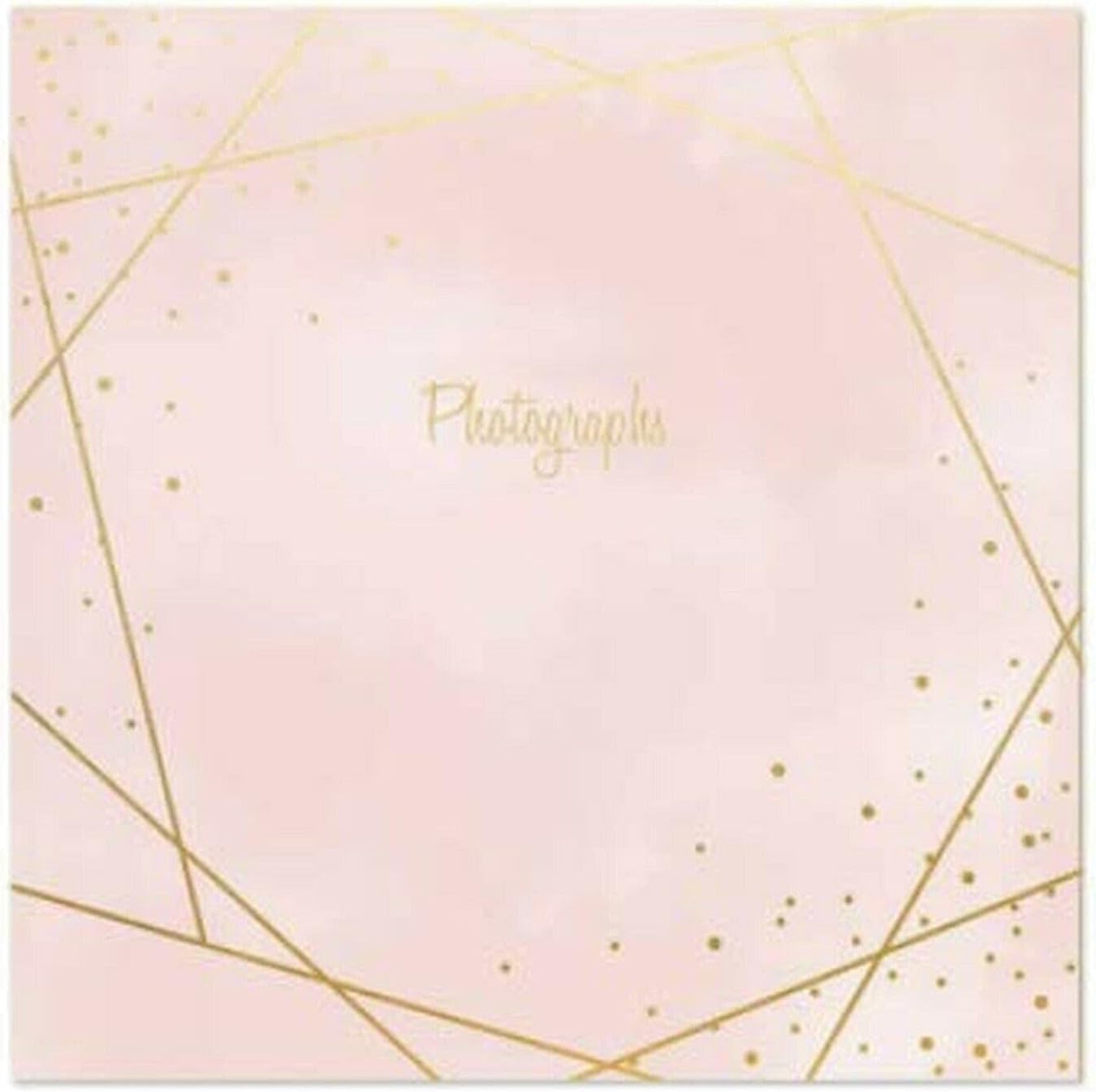 Atlona Tallon Rose Gold Foil Photographs 6x4 Photo Album Memo Slip in Holds 200 Photos, Multicolor, 7545