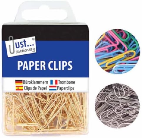 Assorted Hanging Box Paper Clips, 240 clips