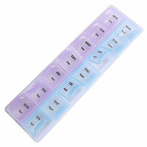7 DAY PILL BOX MEDICINE TABLET DISPENSER ORGANISER STORAGE CASE DAY/NIGHT