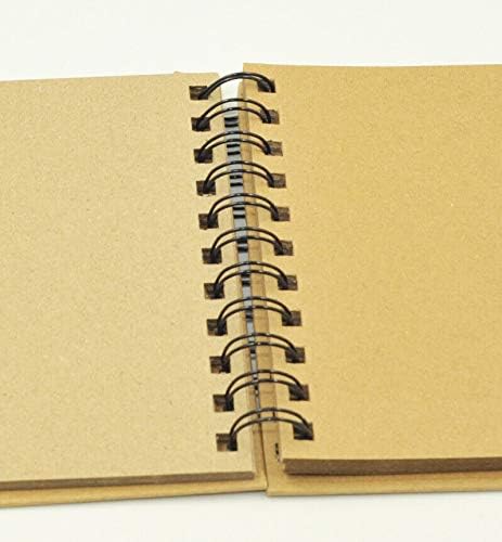 Set of Scratch & Sketch Kraft Small/Medium/Large Square Scrapbook- Quality Brown Kraft Paper Scrapbook with Ribbon (Small 15cm x 15cm - 50 Sheets)
