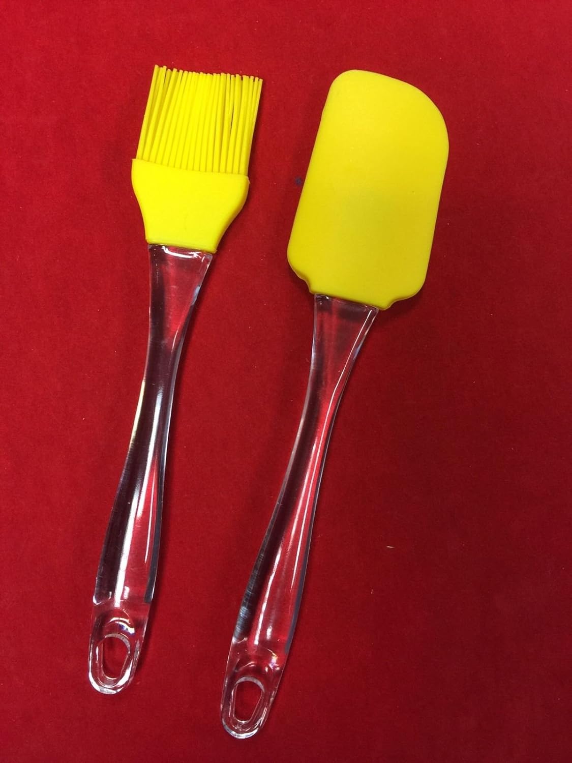 2 Piece Silicon Spatula Pastry Brush Set Kitchen Utensil Set Random Colour