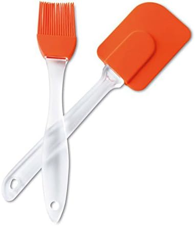 2 Piece Silicon Spatula Pastry Brush Set Kitchen Utensil Set Random Colour