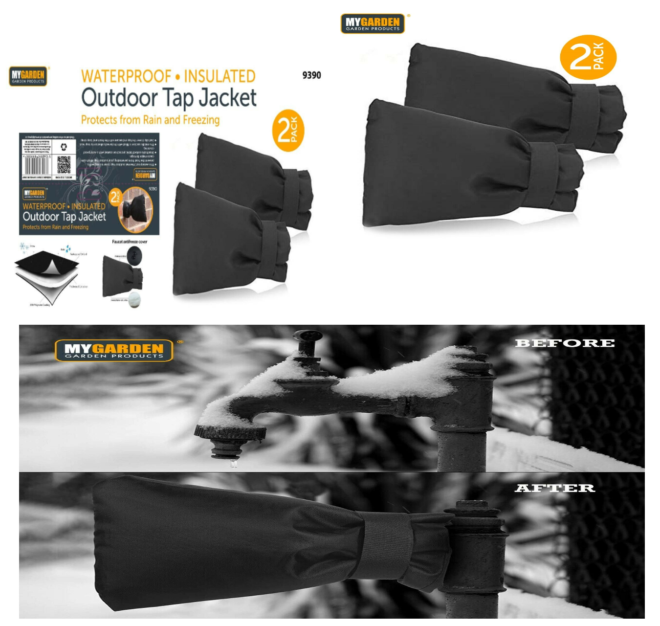 Outside Tap Jacket Cover Winter Frost Insulation Garden Tap Thermal Protector