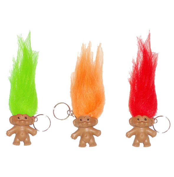 24x RETRO MINI TROLL KEYRING (K90072)