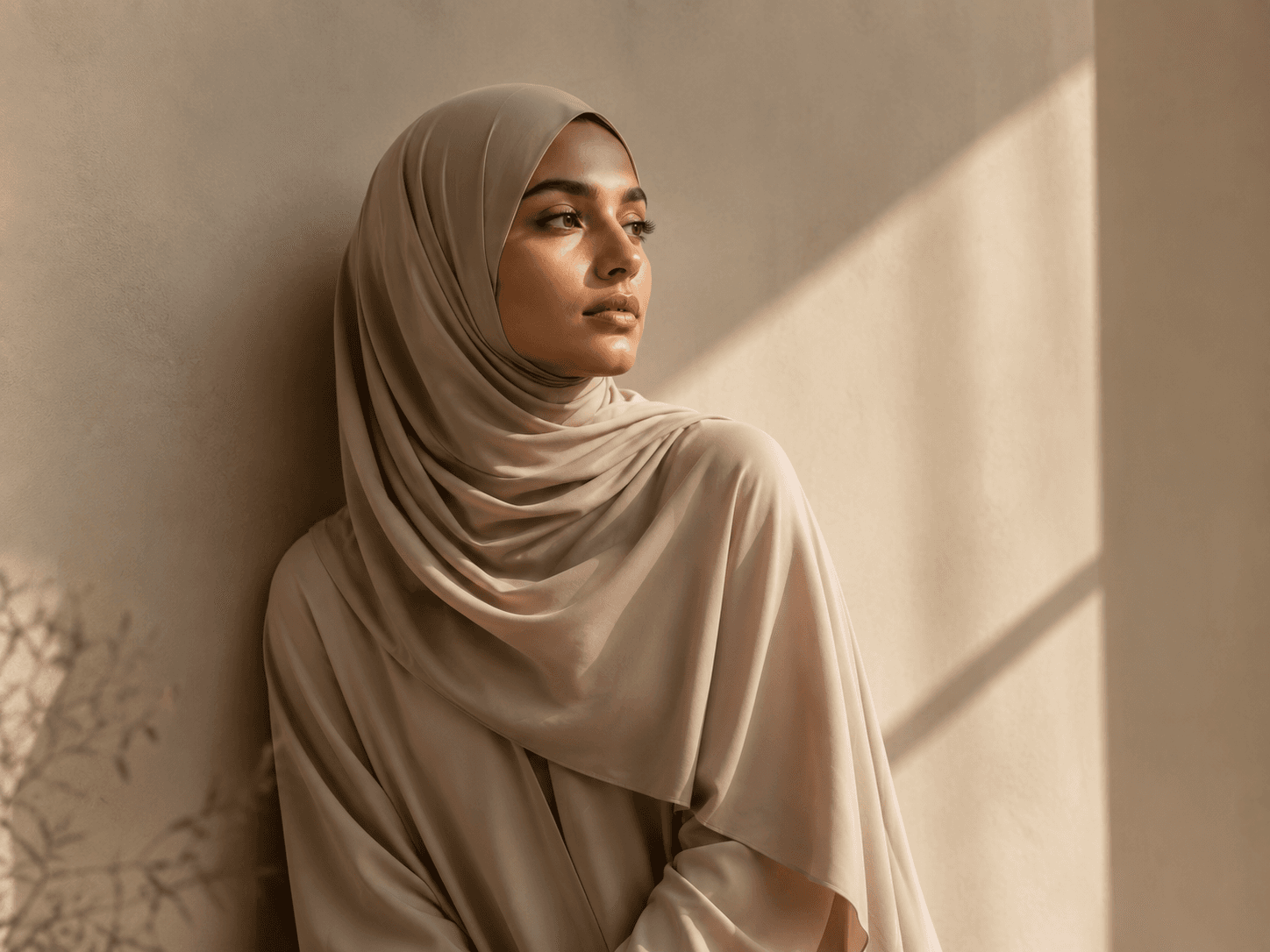A CK Collection customer wearing a hijab, made with intention