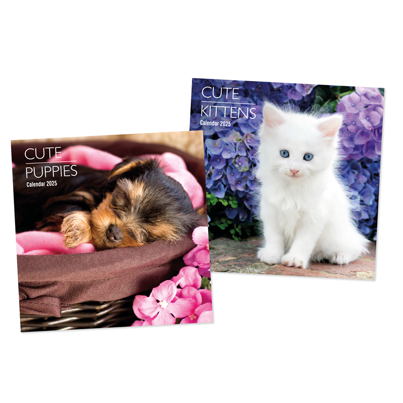 2025 Calendar- Kittens and Puppies