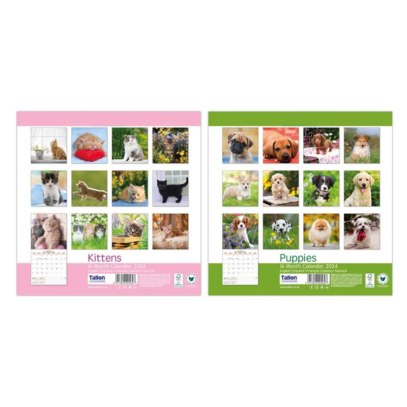 2025 Calendar- Kittens and Puppies