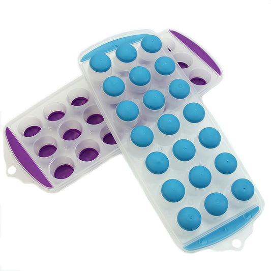 21 Holes Soft Easy Pop Out Ice Cube Tray Random Colour