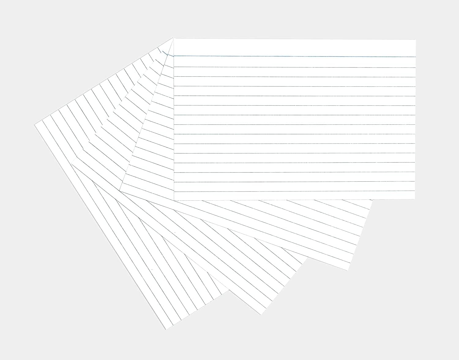 Record Card Bulk Pack of 500 | 5 x 100 6x4” White Lined with Headline Record Cards – Size Medium 152 x 102mm – A6