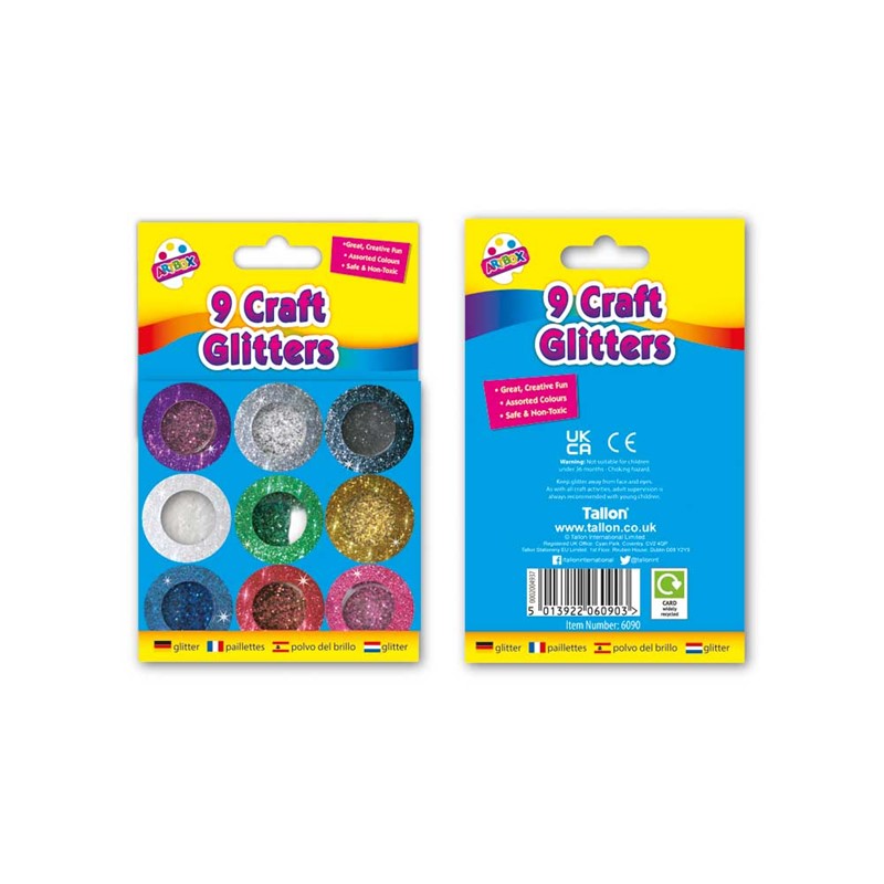 Metallic Colour Glitter Pots One Size
