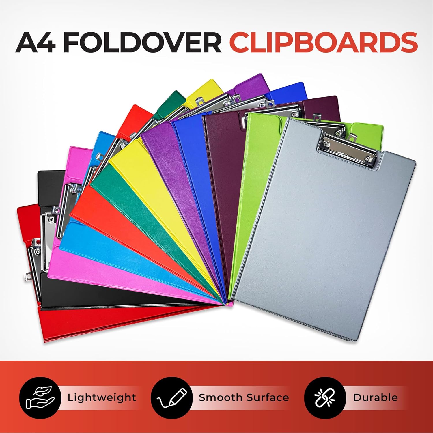 A4 PVC Foldover Clipboard