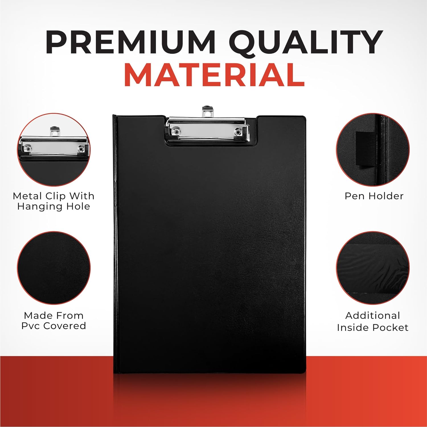 A4 PVC Foldover Clipboard