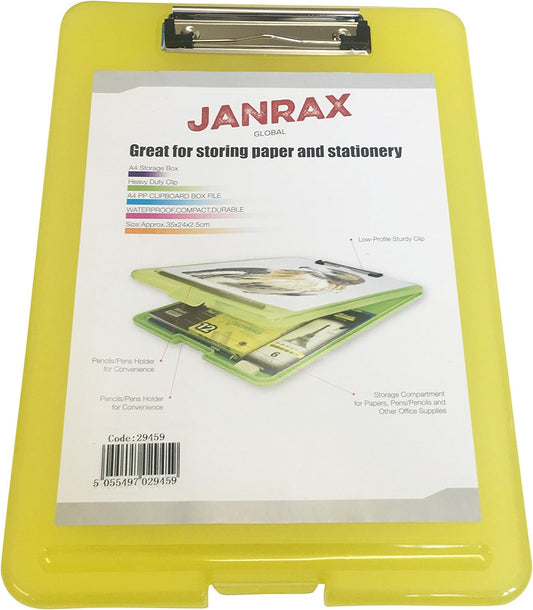 Janrax A4 Clipboard Box File - Storage Filing Case