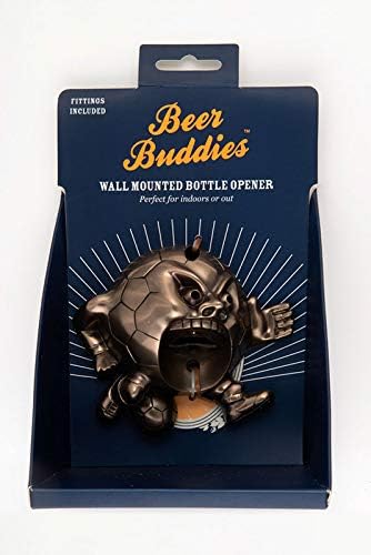 Novelty Bottle Opener - Bronze Finish Wall Mounted Miniature Footballer. Includes fixtures and fittings.