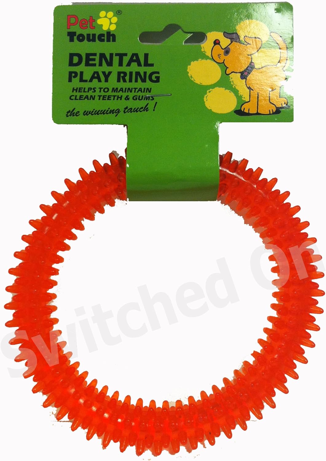 Dental Play Ring Dog Toy - Red, Blue, Yellow or Green