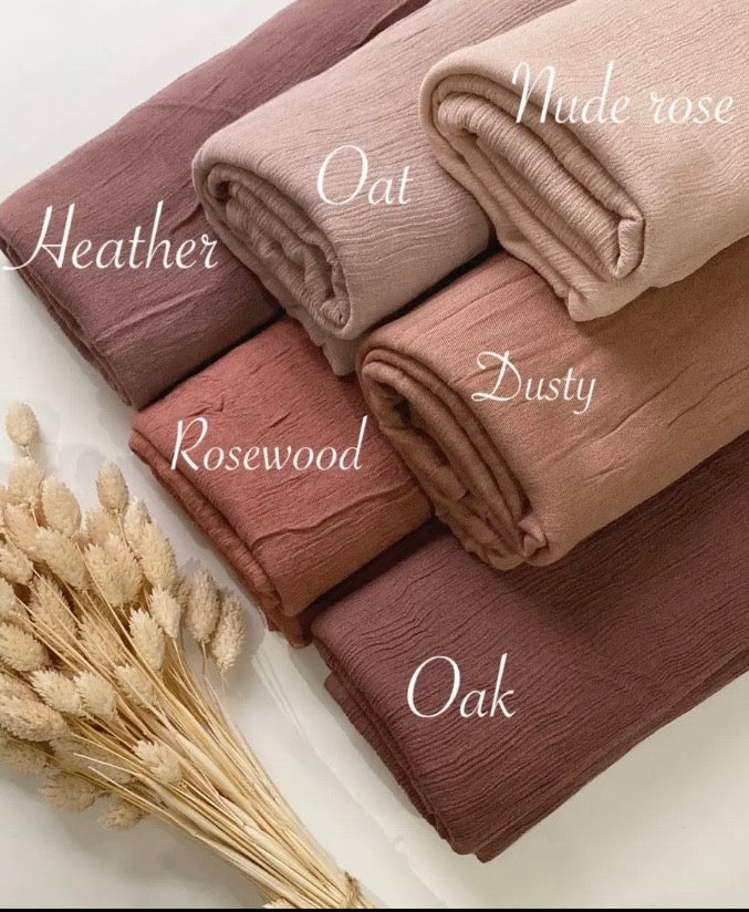Crinkle Crimp Scarf/Hijab - Perfect for Dailywear - High Premium Dubai Quality