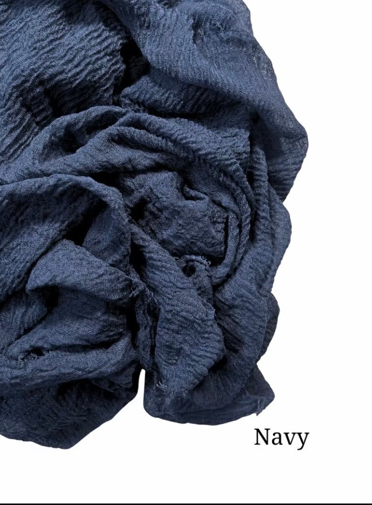 Crinkle Crimp Scarf/Hijab - Perfect for Dailywear - High Premium Dubai Quality