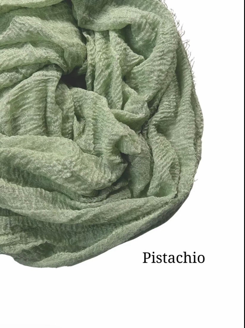 Crinkle Crimp Scarf/Hijab - Perfect for Dailywear - High Premium Dubai Quality