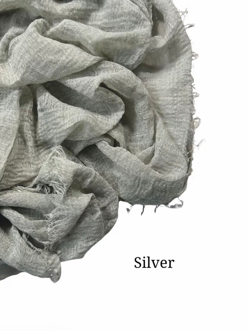 Crinkle Crimp Scarf/Hijab - Perfect for Dailywear - High Premium Dubai Quality