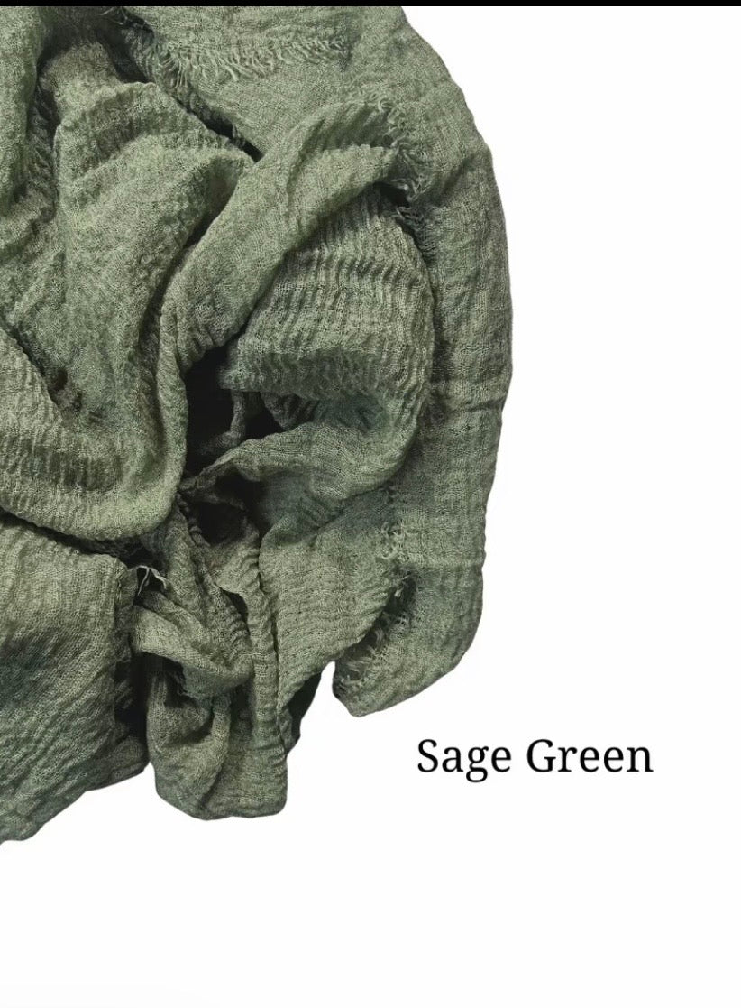 Crinkle Crimp Scarf/Hijab - Perfect for Dailywear - High Premium Dubai Quality