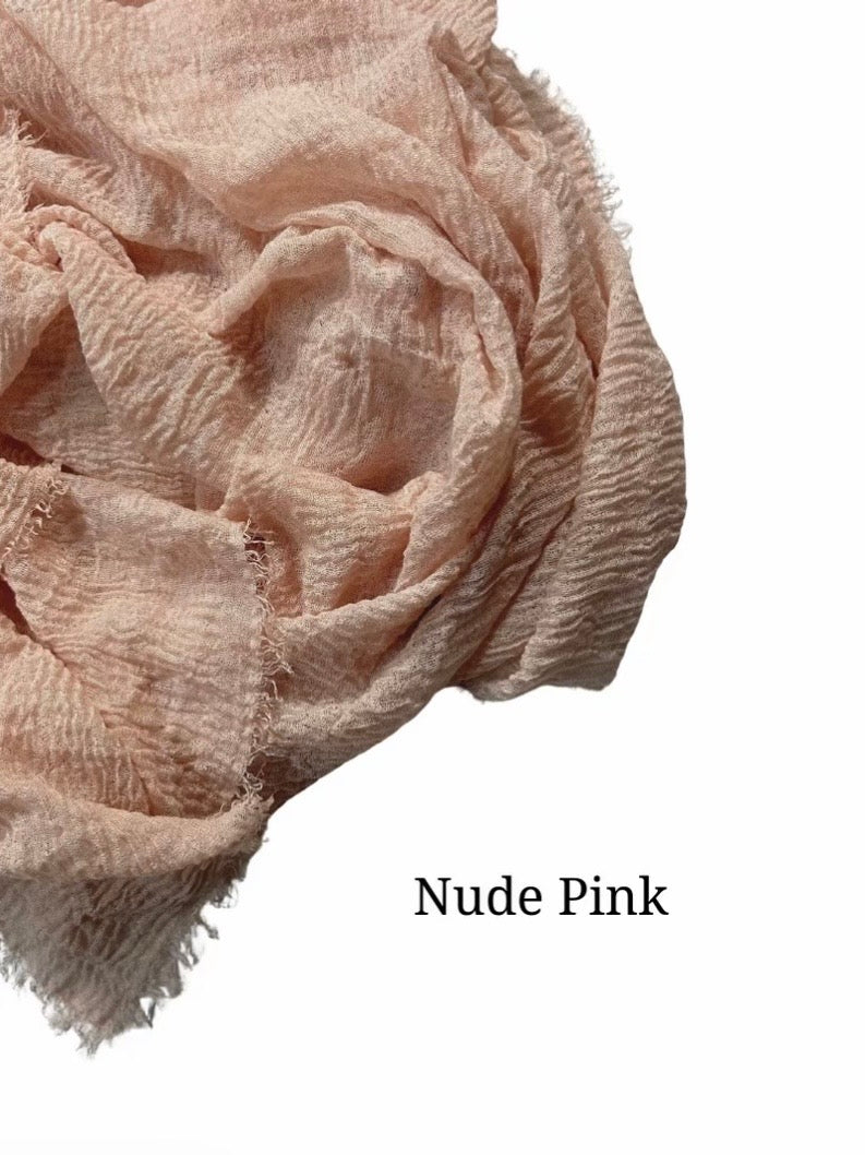 Crinkle Crimp Scarf/Hijab - Perfect for Dailywear - High Premium Dubai Quality