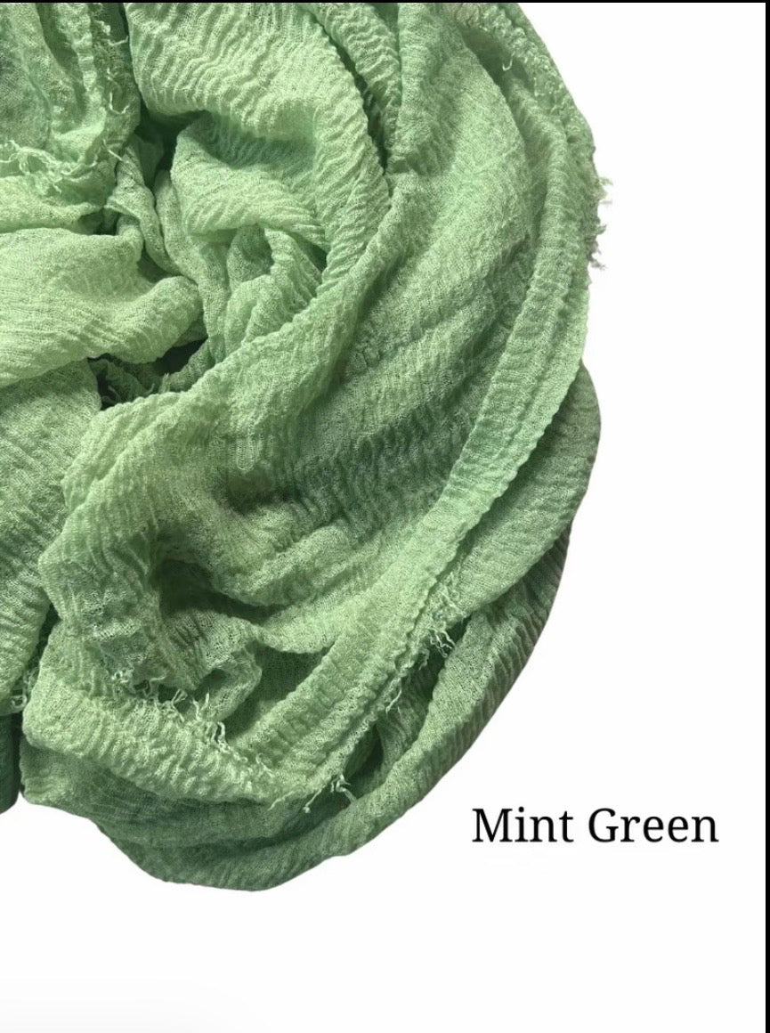 Crinkle Crimp Scarf/Hijab - Perfect for Dailywear - High Premium Dubai Quality