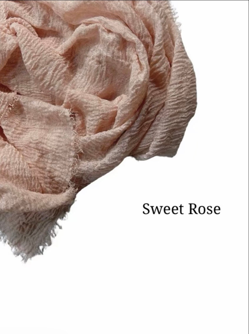 Crinkle Crimp Scarf/Hijab - Perfect for Dailywear - High Premium Dubai Quality