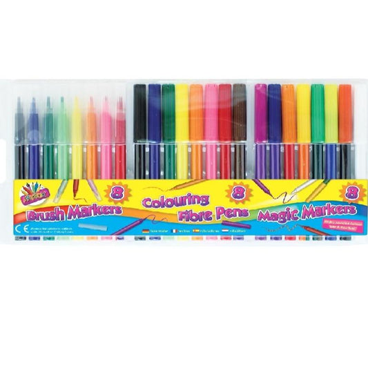 Fibre/Brush/Magic Marker (Pack of 24) 1092