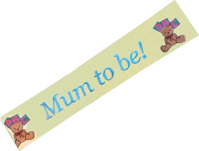 Mum to Be Sash Embroidered Logo, Unisex-Adult, One Size