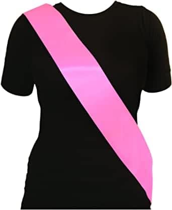 BASIC PLAIN BLANK SASHES SATIN RIBBON 160CM LONG MAKE YOUR OWN (Pink)
