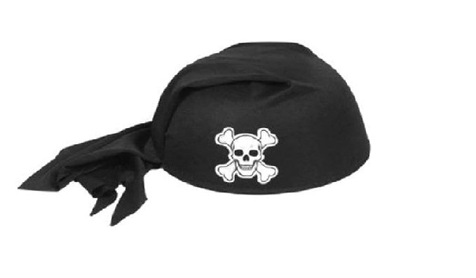 Childs Black Pirate Bandana